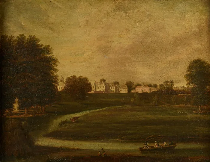 Birdingbury Hall Classic British Landscape Canvas wall art print | PrintPosters.in